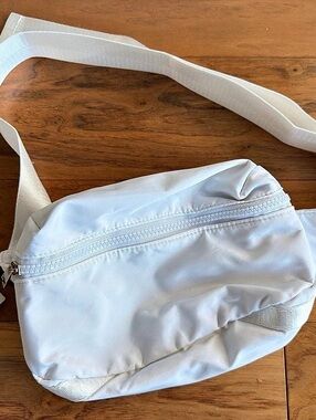 Nylon Fanny Pack Crossbody Belt Bag White
